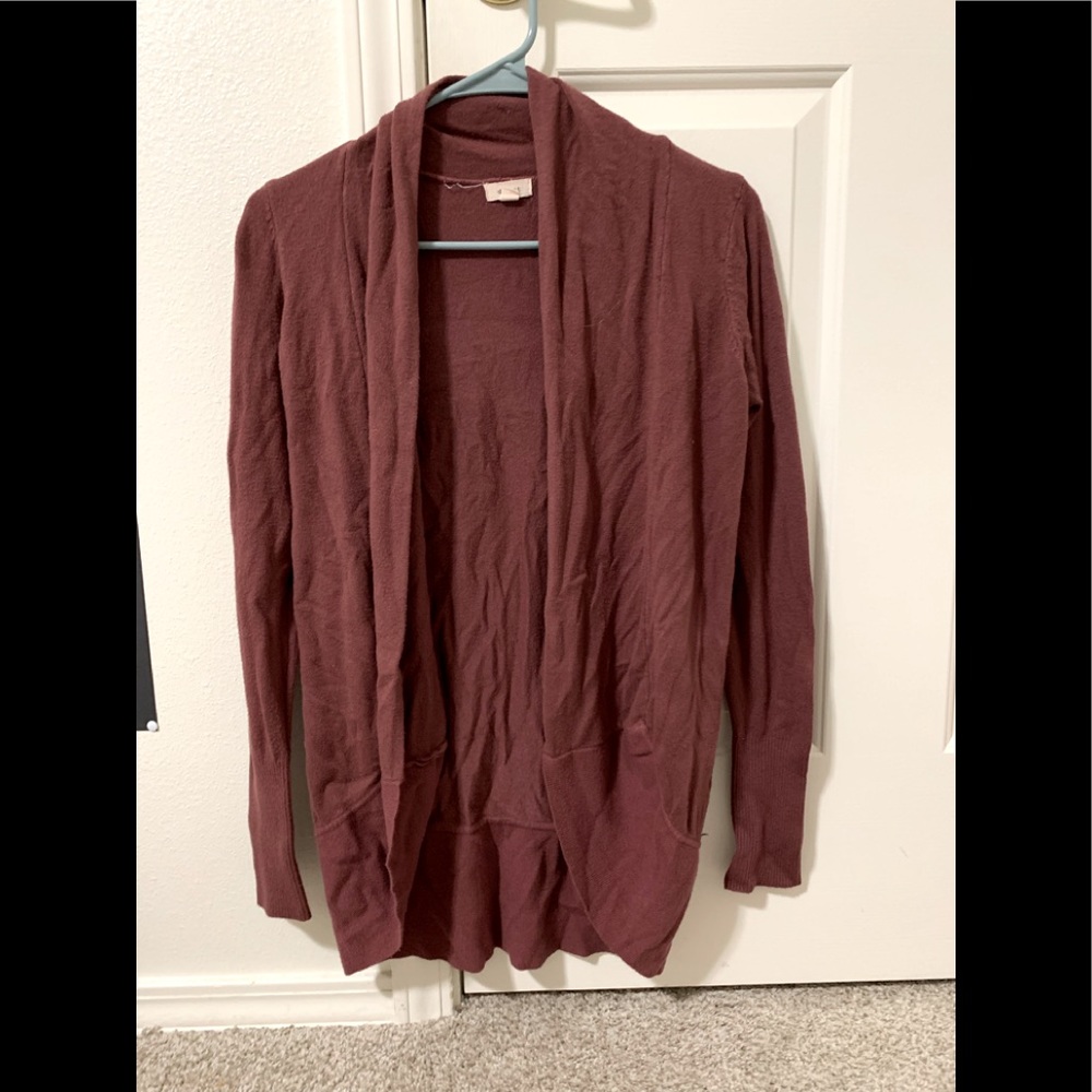 Light burgundy cardigan